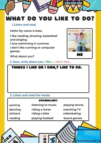 What do you like to do?