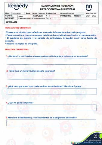 Evaluación Metacognitiva