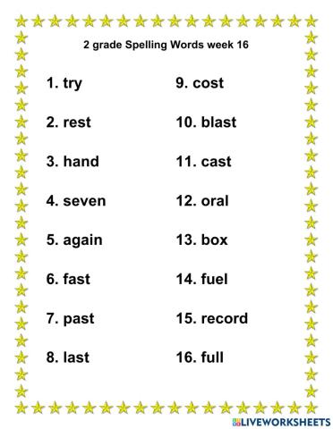 Spelling Words