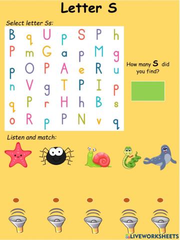 Consonants: Letter S