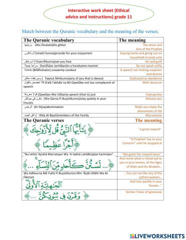 - Ethical advice and instructions