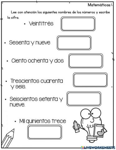 Escritura de numeros