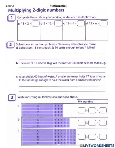 Multiplying 2-digit numbers