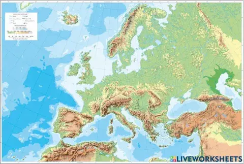 Mapa físico europa