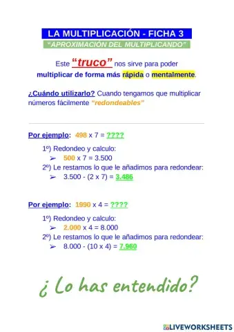 Multiplico por aproximación abn