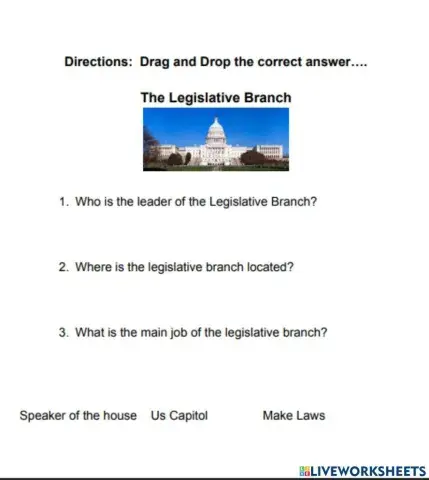 Legislative Branch Question -1-3