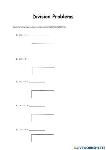 Division Problems