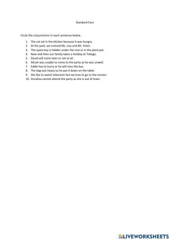 Identifying Conjunctions