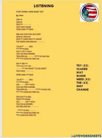 Stop crying your heart out - listening song