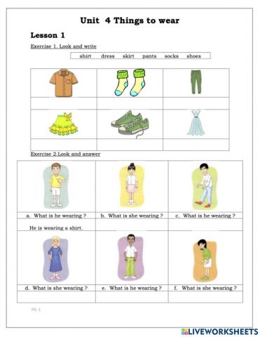 Unit 4 lesson 1 e1 e2