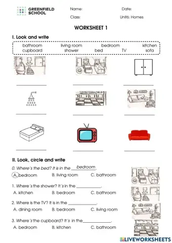 Look 1. Unit 6. Worksheet 1