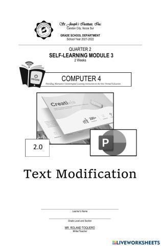 Text Modification in powerpoint