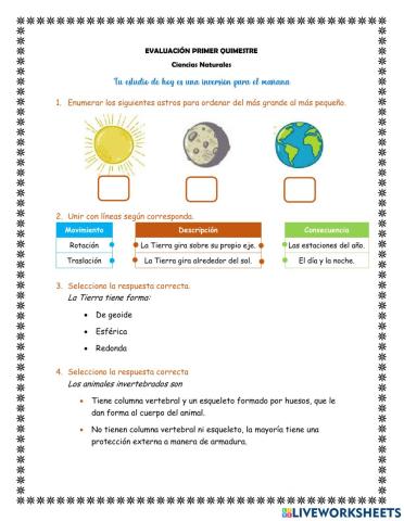 Evaluación quimestral