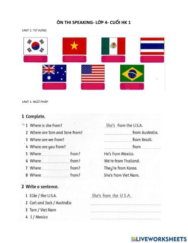 Review for first semester exam