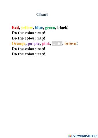 Do the colour rap!