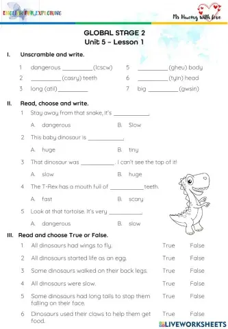 Global Stage 2 -Unit 5- Vocabulary 1
