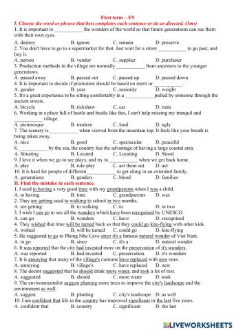 E9 - de thi hoc ki 1 test 5