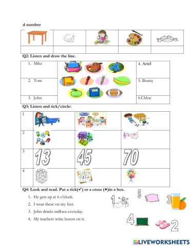 Family and Friends SE Grade 4 review first term 1