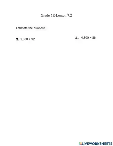 Estimate division