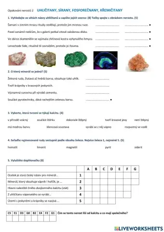Opakování nerostů 2