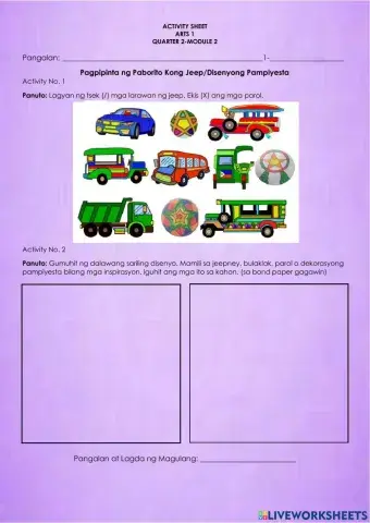 Pagpipinta ng Paborito Kong Jeep-Disenyong Pampiyesta