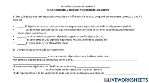 Introducción al algebra