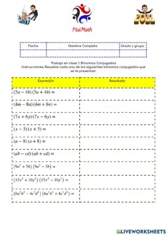 Binomios conjugados