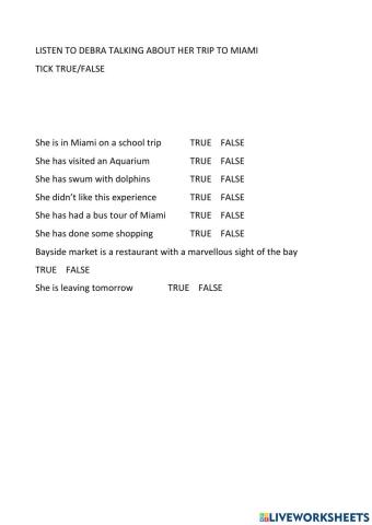 listening, present perfect