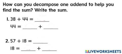 Decompose one Addend to Add