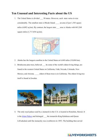 10 Interesting facts about the US