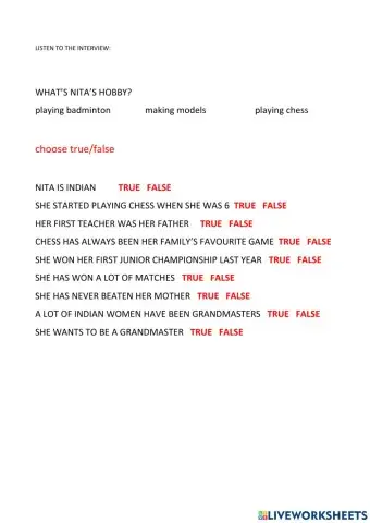 Listening, present perfect