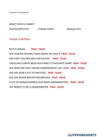 Listening, present perfect