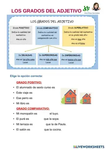Los grados del adjetvo
