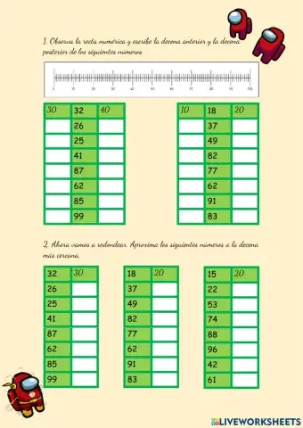 Redondeo a la decena