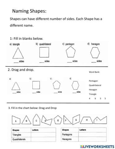 Labeling shapes - geometry