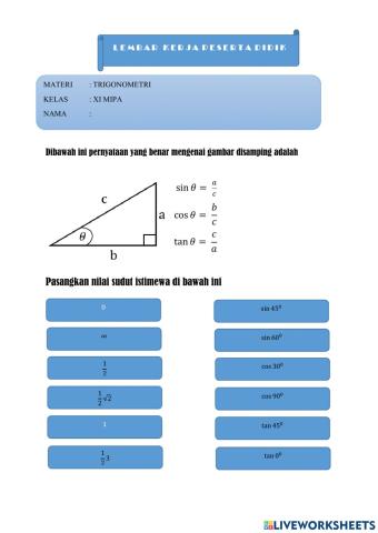 Latihan Trigonometri Dasar