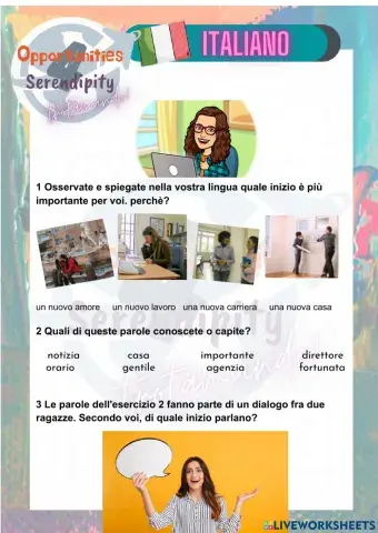 Progetto Italiano Clase 4