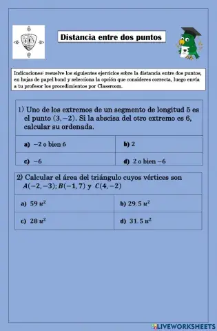 Distancia entre dos puntos