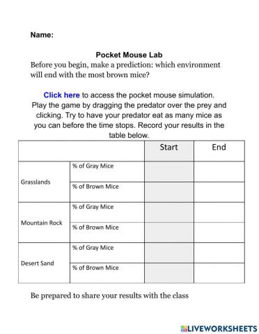 Pocket Mouse Lab