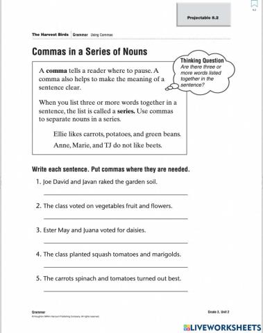 Commas in a Series of Nouns