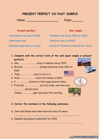 Present perfect vs past simple