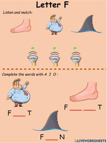 Consonants: Letter F and vowels
