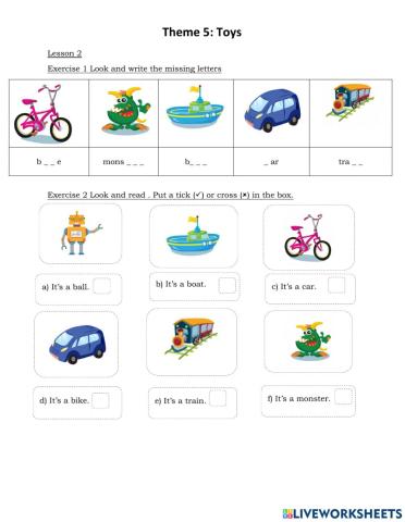 Theme 5 Toys. Lesson 2