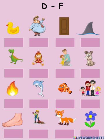 Consonants: D and F