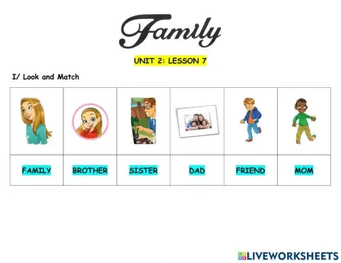 Hang Out Starter Unit 2 Family Lesson 7