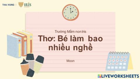 Thơ: Bé làm bao nhiêu nghề