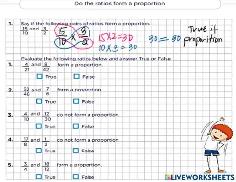 Ratio and proportion worksheet