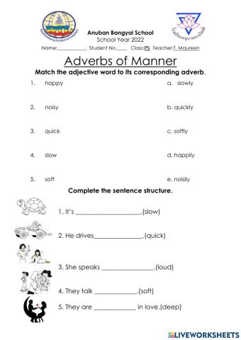 Adverbs of Manner