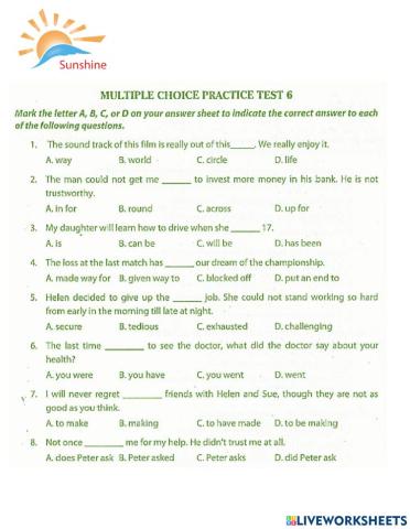 THPT - Practice test 6