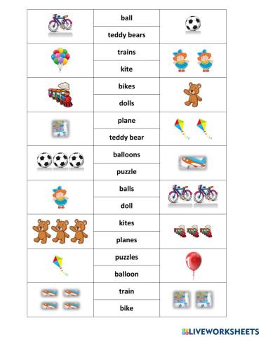 Toys and plural nouns